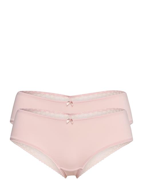 Double Pack: Brazilian Hipster Shorts Trimmed With Lace Esprit Bodywear Women Pink