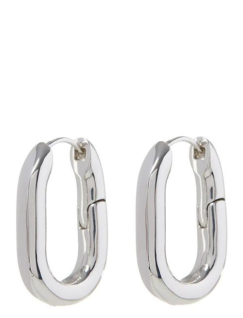 LUV AJ Xl Chain Link Hoops-Silver LUV AJ Silver