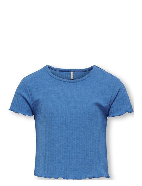 Se Kids Only Kognella S/S O-Neck Top Noos Jrs Kids Only Blue ved Booztlet