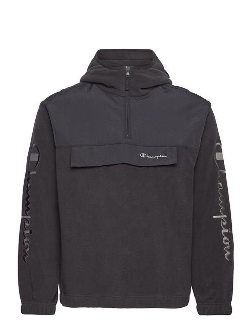 Se Champion Hooded Half Zip Sweatshirt Champion Black ved Booztlet