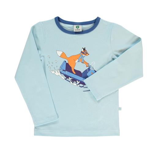 Se Småfolk Snowmobile langærmet T-shirt Stratosphere | Blå | 3-4 years ved Babyshop