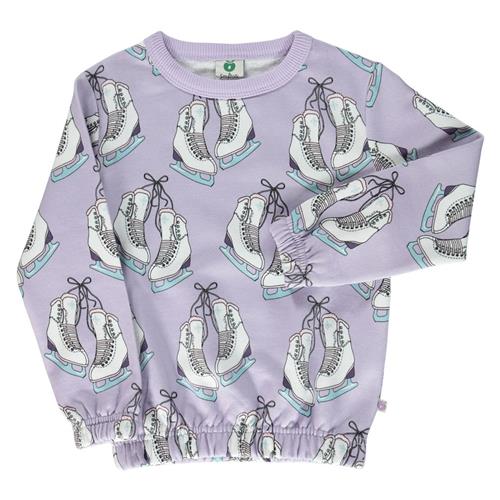 Se Småfolk Sweatshirt Orchid Petal med skøjter | Lilla | 4-5 years ved Babyshop