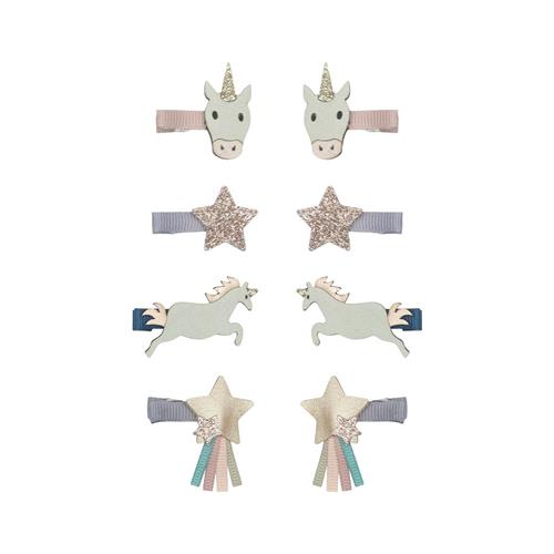 Mimi & Lula 8 Hair Clips - Mini Unicorn Little Prince Mini Unicorn Hårspænde - Little Prince Multicolor |  | 0