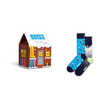 Happy socks Strømper 2P Skiing Chalet Gift Set Flerfarvet Str 36/40