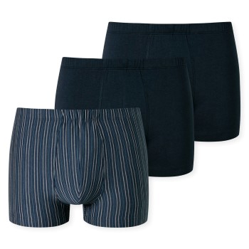 Schiesser 3P 95-5 Essential Shorts Blå Mønster bomuld X-Large Herre