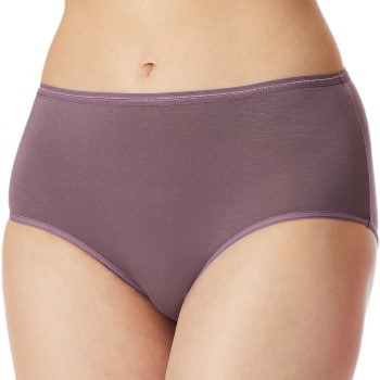 Schiesser Trusser 2P Modal Essentials Midi Briefs Violet/Sort bomuld 40 Dame