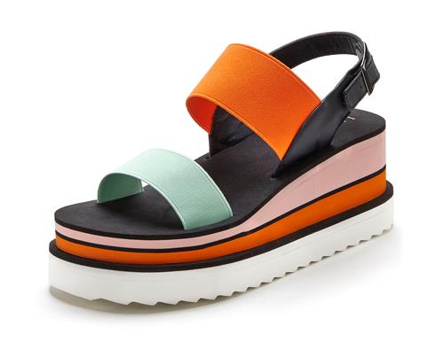 LASCANA Sandaler  orange / pink / sort