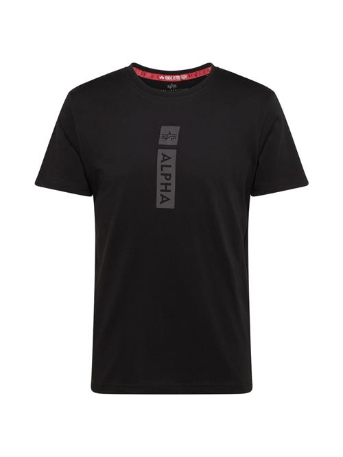 ALPHA INDUSTRIES Bluser & t-shirts  grå / sort