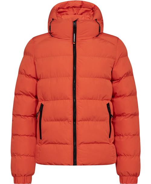 Superdry Hooded Sports Puffer Jacket Mand Flame Orange Overgangsjakker Str XL - hos Magasin