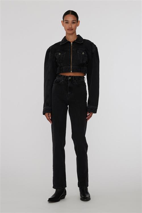 Se ROTATE Birger Christensen Washed Denim Jeans Kvinde Black - Washed Skinny Jeans Str 31 Denim - hos Magasin ved Magasin