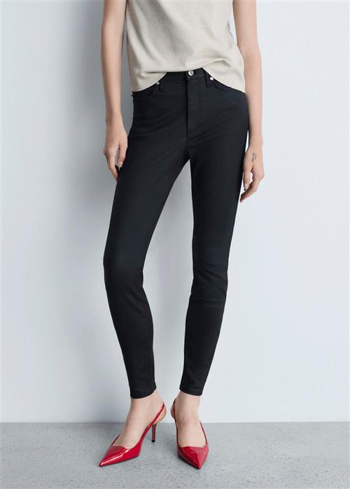 MANGO Anne Skinny Jeans High Rise Kvinde Black Bukser Str 44 - Denim hos Magasin