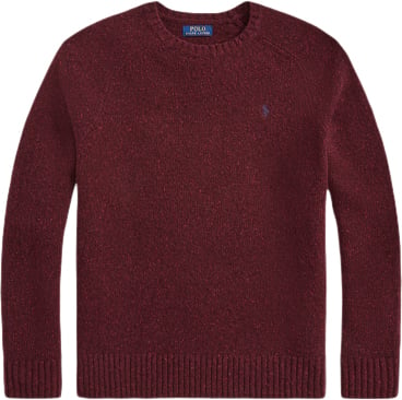 Polo Ralph Lauren Donegal Wool Blendlsl-plo Mand Aged Wine Donegal Sweaters Str S - hos Magasin