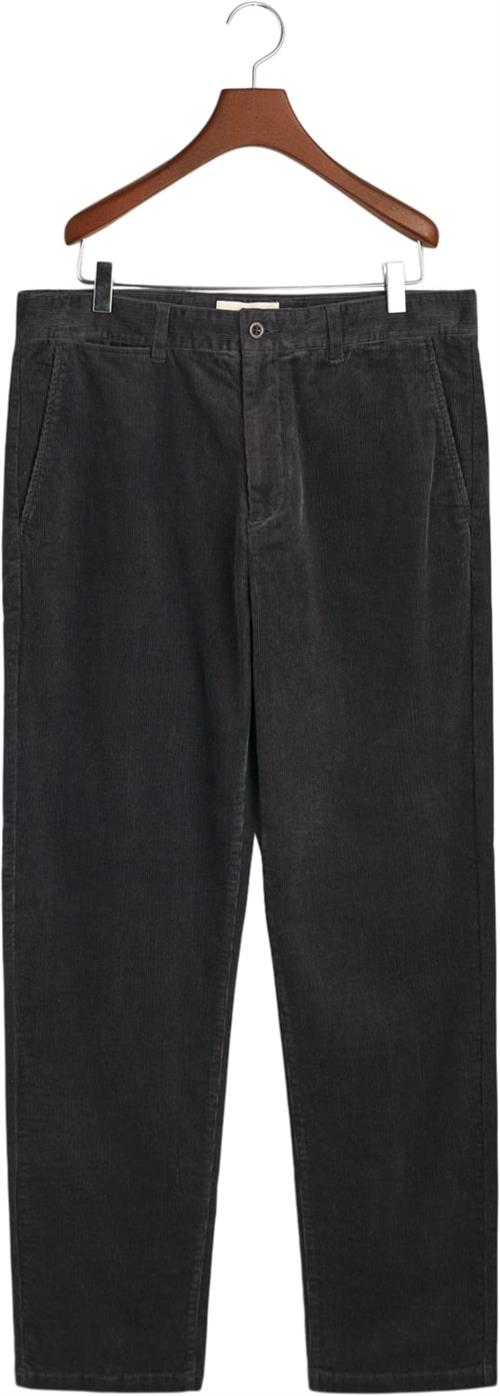 Gant Regular Cord Chinos Mand Black Grey Bukser Str 32/32 - hos Magasin