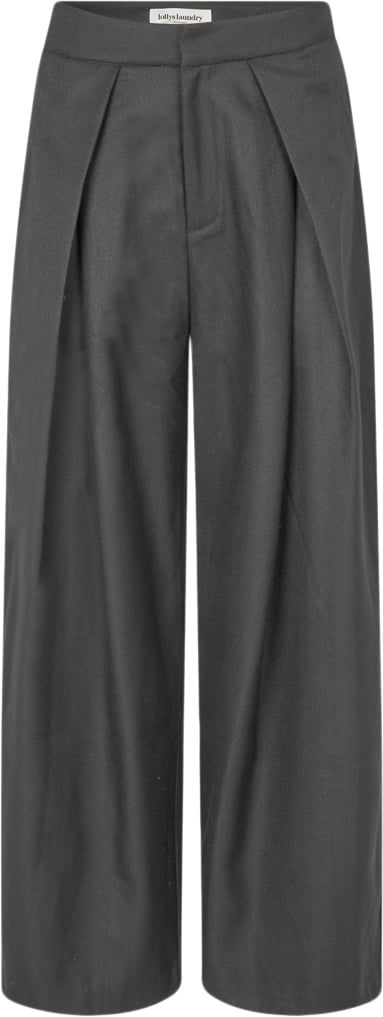 Se Lollys Laundry Zolall Pants Kvinde Dark Grey Melange Bukser Med Brede Ben Str XXL - hos Magasin ved Magasin