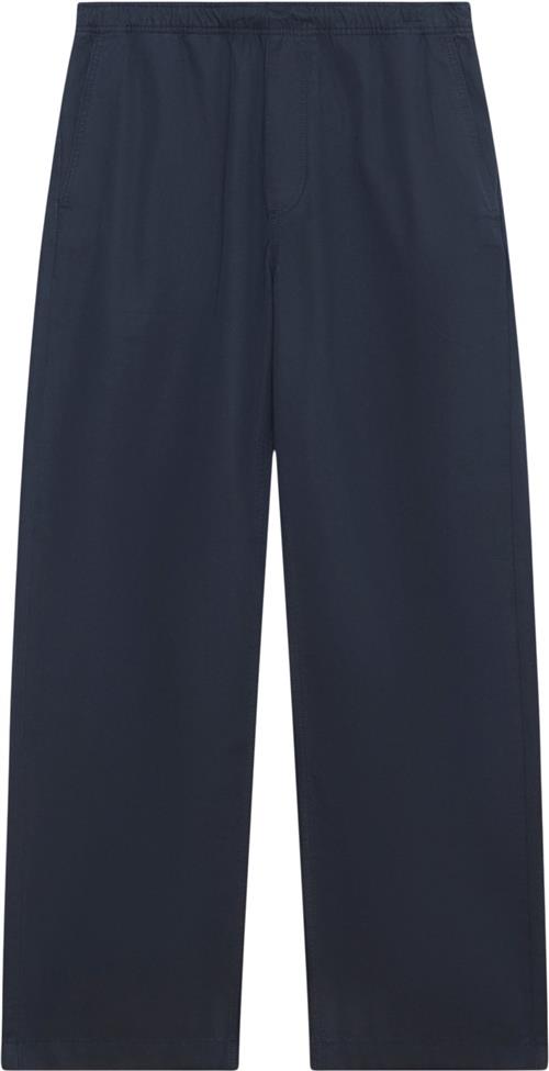 Se Wood Wood Wwlee Washed Twill Trousers Mand Navy Bukser Str M - hos Magasin ved Magasin