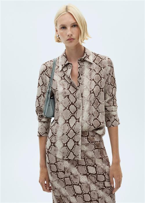 MANGO Shirt .- Serpi Kvinde Brown Skjorter Str S - hos Magasin