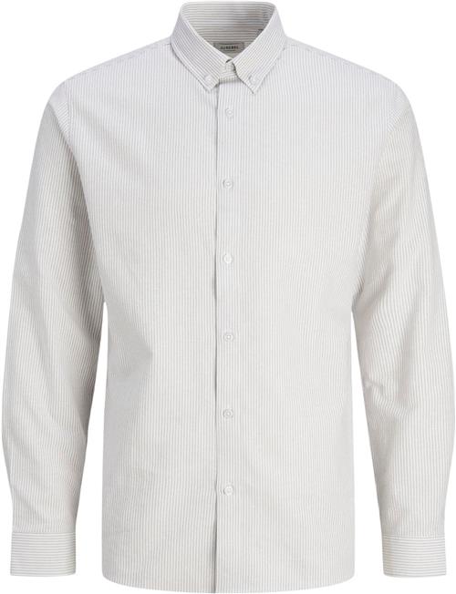 Se JJ-REBEL Jreboscar Shirt LS Noos Kvinde Crockery/white Skjorter Str S - hos Magasin ved Magasin