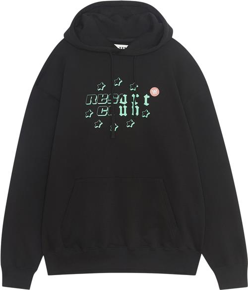 Se Wood Wood Wwcass Resort Club Hoodie Gots Mand Black Hoodies Str S - hos Magasin ved Magasin