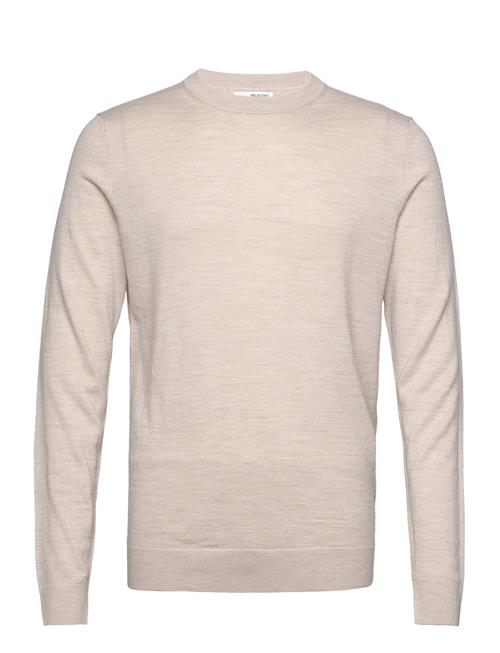 Selected Homme Slhtown Merino Coolmax Knit Crew Noos Selected Homme Cream