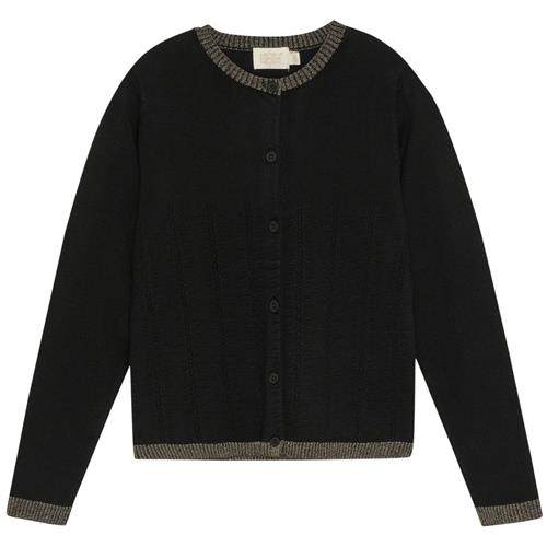 Creamie Cardigan Pointelle Black Cardigan Pointelle Cardigan Black 104cm  Sort  104 cm  kvinde