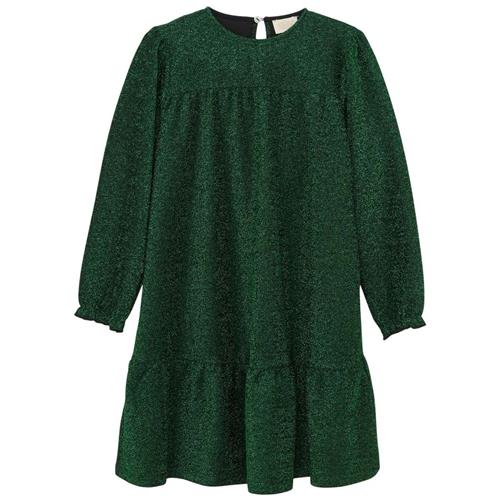 Creamie Dress Glitter Pine Green | Grønn | 128 cm