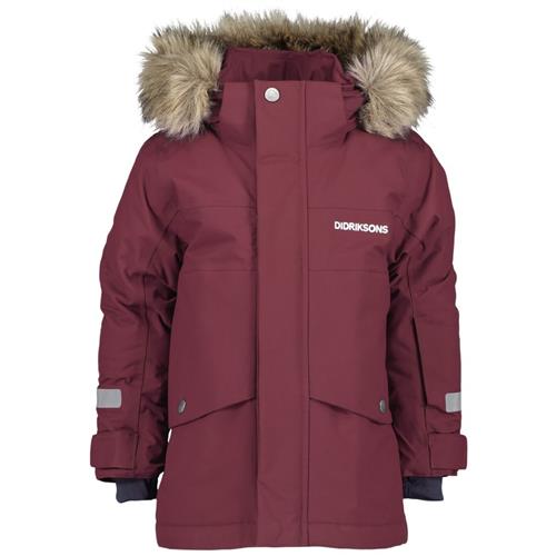 Se Didriksons Bjärven Parka Rusty Wine | Rød | 110 cm ved Babyshop