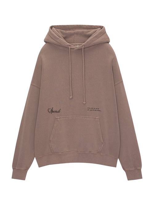 Pull&Bear Sweatshirt  mudderfarvet / pudder / sort / hvid