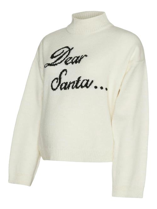 MAMALICIOUS Pullover 'MLDearsanta'  sort / hvid