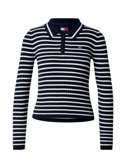 Tommy Jeans Pullover 'ESSENTIAL'  navy / hvid