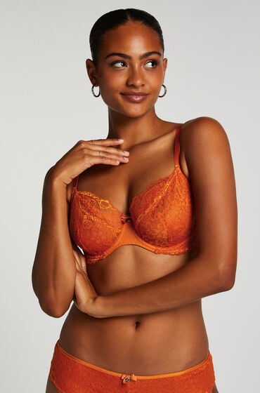 Hunkemöller Ikke-formstøbt bøjle-bh Marine Orange