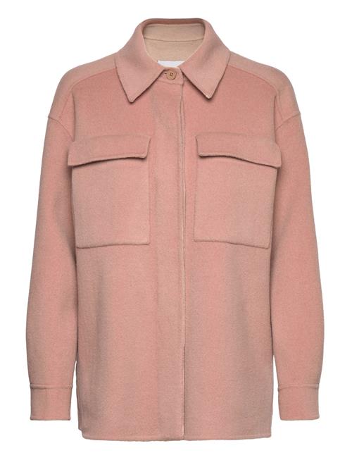 Double Faced Wool Shacket Calvin Klein Pink