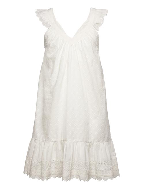 Mango Broderie Anglaise Dress Mango White