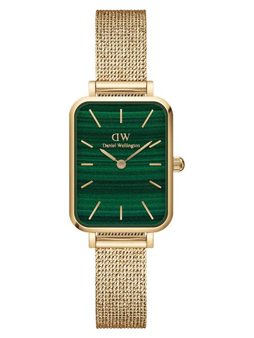 Daniel Wellington Analogt ur 'Quadro Pressed Evergold G Green'  guld / mørkegrøn