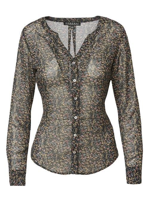 KOROSHI Bluse  blandingsfarvet / sort