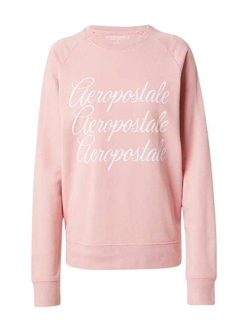 AÉROPOSTALE Sweatshirt  pastelpink / hvid