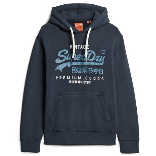 Se Superdry Sweatshirt  mørkeblå / hvid ved About You