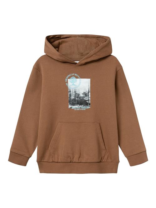 Se NAME IT Sweatshirt 'NKMNanter'  lyseblå / brun / grafit / hvid ved About You