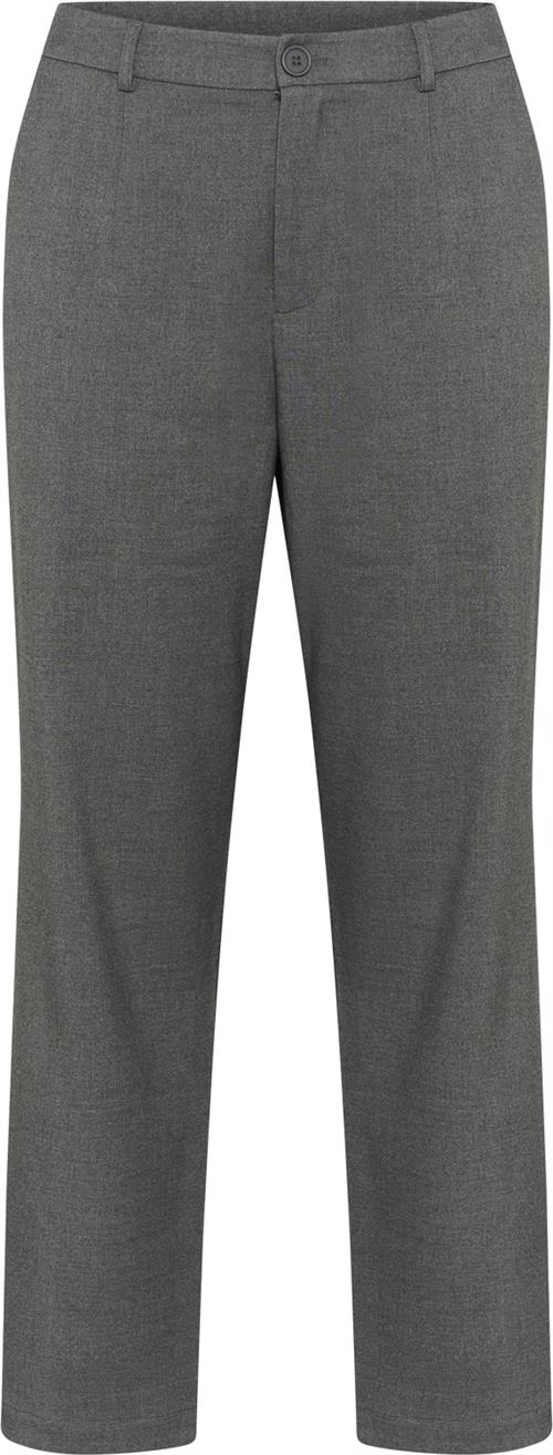 Se Kaffe Curve Kcmerla Straight Pants Kvinde Dark Grey Melange Bukser Str 46 - hos Magasin ved Magasin