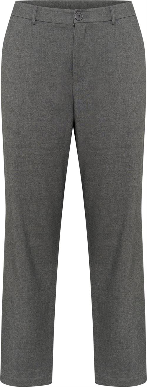 Se Kaffe Curve Kcmerla Straight Pants Kvinde Dark Grey Melange Bukser Str 52 - hos Magasin ved Magasin