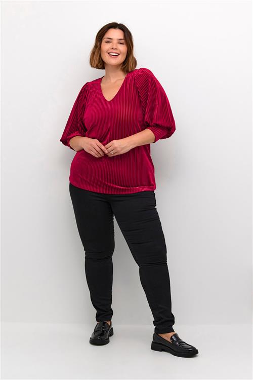 Se Kaffe Curve Kccacanna Blouse Kvinde Haute Red Cc Langærmede Bluser Str L - hos Magasin ved Magasin