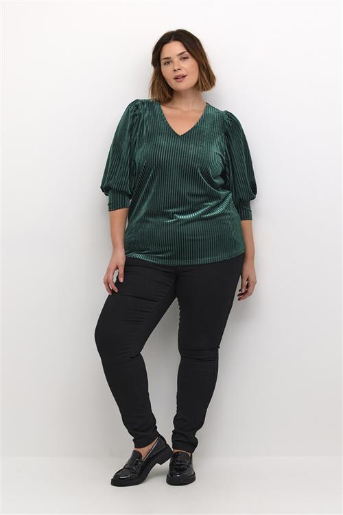 Se Kaffe Curve Kccacanna Blouse Kvinde Garden Topiary Cc. Langærmede Bluser Str S - hos Magasin ved Magasin