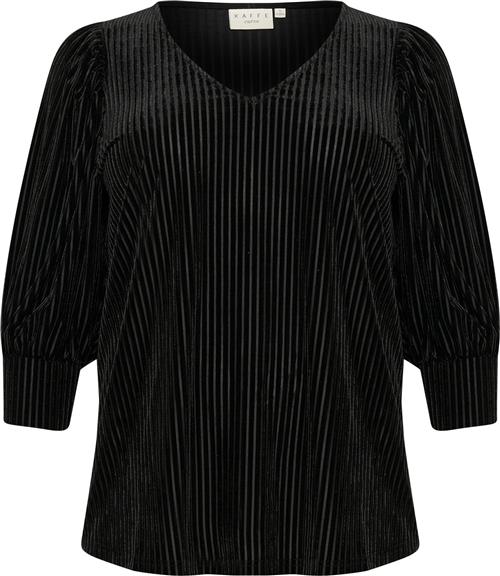 Se Kaffe Curve Kccacanna Blouse Kvinde Black Deep Cc. Kortærmede Bluser Str L - hos Magasin ved Magasin