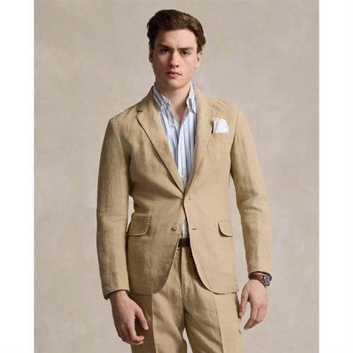 Se Polo Ralph Lauren Polo Soft Modern Linen Suit Jacket Mand Coastal Beige Blazere Str 44 - hos Magasin ved Magasin