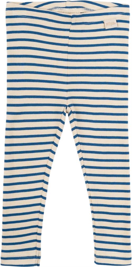 PETIT PIAO Legging Modal Striped Str 80 cm - Deep Cobalt/dark Leggings Bomuld hos Magasin