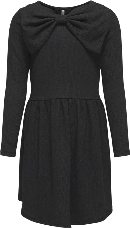 Se ONLY Kogmia L/S BOW Dress JRS Str 122/128 - Sort Kjoler Denim hos Magasin ved Magasin