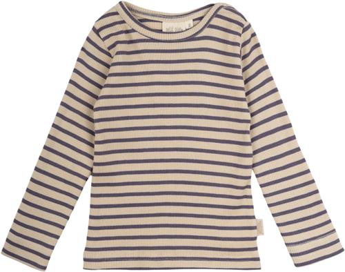 Se PETIT PIAO Tshirt L/S Modal Striped Str 92 cm - Dusty Violet/dark Langærmede T-shirts Bomuld hos Magasin ved Magasin