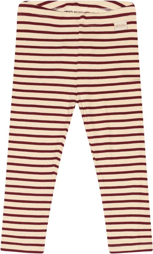 Se PETIT PIAO Legging Modal Striped Str 56 cm - Dark Cherry/dark Leggings Bomuld hos Magasin ved Magasin