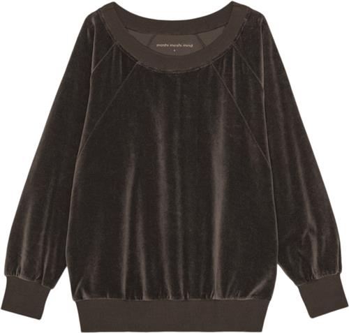 Moshi Moshi Mind Joline Sweat Velvet Kvinde Dark Brown Langærmede Bluser Str S - hos Magasin