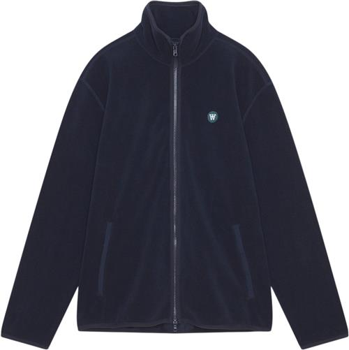 Wood Wood Jay Patch zip Fleece Mand Eternal Blue Fleece Str S - hos Magasin