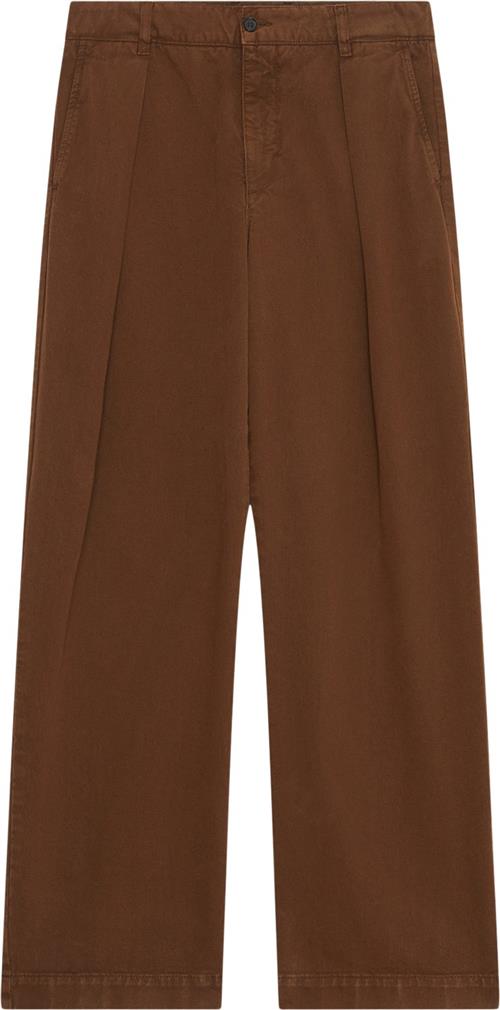 Wood Wood Wwfraser Pleated Chinos Kvinde Terra Brown Jeans Str 52 - hos Magasin